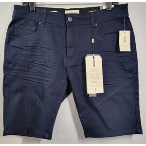 Scott James Chino Shorts Men's 34 Navy Blue Slim Fit SJS-93081-NVY